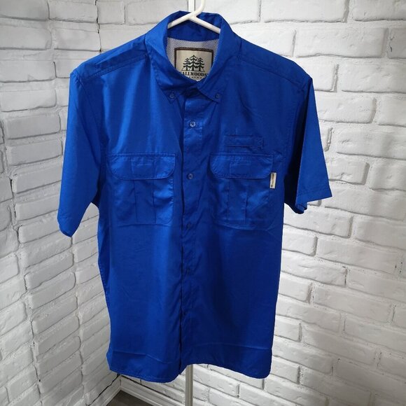 Tallwoods Element Wear Men's Size Medium Royal Blue Short Sleeves Shirt - Picture 1 of 9